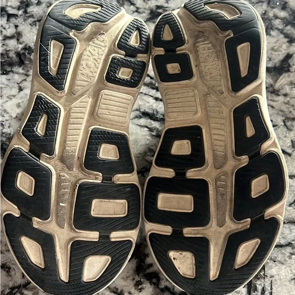 Hoka Black and White Bondi 9 Sneakers - Picture 3 of 3